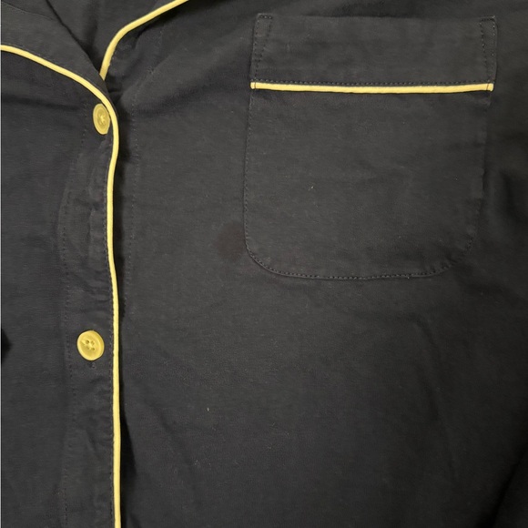 J Crew Factory Navy Blue Eco Dreamiest Long Sleeve Shirt & Pants Pajama set - Picture 5 of 5